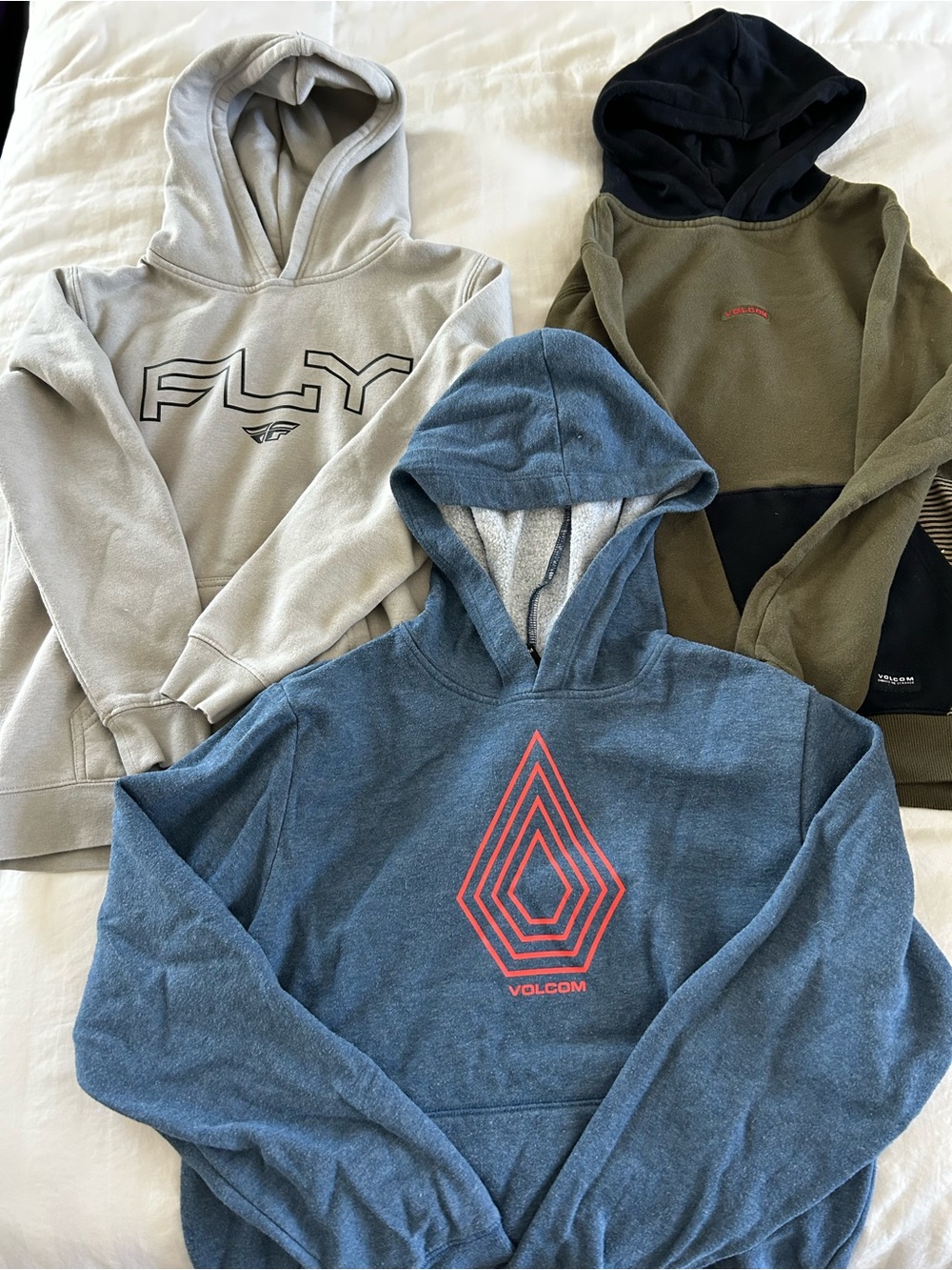 Volcom and fly pullover hoodies - boys.